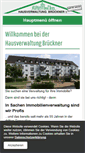 Mobile Screenshot of hausverwaltung-brueckner.de